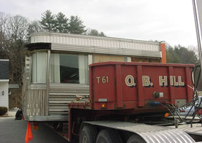 Arrival of the Royal Diner in Springfield, Vermont -  winter of 2001