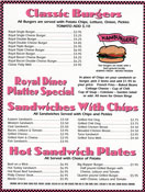 Classic Burgers - Springfield Royal Diner  Menu